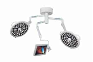 Medical Illumination Two Trio LED w/Monitor Arm, Venture Medical Requip.