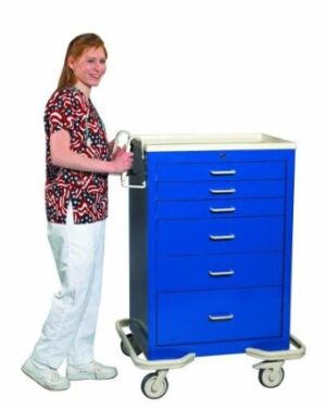 MPD Standard 6 Drawer Anesthesia Cart w/ Electronic Lock: MET-630, Venture Medical Requip.