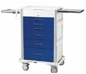 MPD Select 6 Drawer AL Anesthesia Cart W/ Key Lock: SKT-630, Venture Medical Requip.