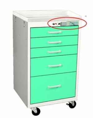 MPD MMX-524, 5 Drawer Mini Anesthesia Cart, Venture Medical Requip.