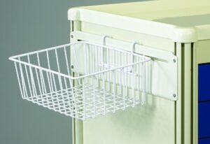 The MPD TWB-12 Wire Basket is a durable and versatile accessory designed to expand storage capacity for medical carts. Measuring 12" x 8" x 4", it provides ample space for organizing essential medical supplies. Its open wire design allows for easy visibility and quick access, making it ideal for fast-paced clinical environments. Healthcare professionals can rely on it to keep frequently used items within reach during procedures. MPD manufactures a wide range of medical cart accessories, including wire baskets, to meet diverse storage and organization needs. The TWB-12 Wire Basket attaches securely to compatible carts, helping maintain a clutter-free workspace. For installation, it requires the TAB-1 Accessory Bar Bracket (sold separately). This ensures a stable, secure fit while allowing flexibility to reposition the basket as needed. The TWB-12 enhances workflow efficiency by freeing up cart space for larger equipment and instruments. Its lightweight yet sturdy construction ensures long-lasting performance, even in demanding medical settings. Whether used in hospitals, clinics, or surgical centers, this wire basket offers a simple, effective solution for organizing tools and supplies. With MPD’s trusted quality and compatibility, the TWB-12 Wire Basket is an essential add-on for optimizing cart functionality.