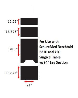 SchureMed Berchtold Operon D850, D750 Surgical Table Replacement Pads