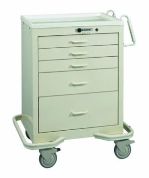 MPD 5 Drawer Anesthesia Cart w/ Lock, Venture Medical Requip.