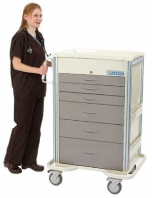 MPD 6 Drawer AL Anesthesia Cart w/Electronic Lock, Venture Medical Requip.
