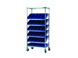 MPD Mobile Slanted Wire Shelving Unit: WRS-730, Venture Medical Requip.