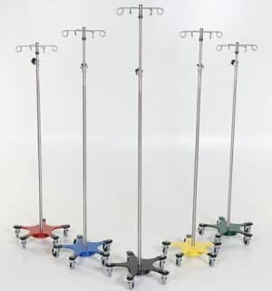 MCM Chrome 5-Leg/4 Hook I.V. Pole | MCM 273