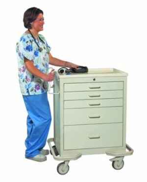 MPD 5 Drawer Anesthesia Cart w/ Key Lock, Venture Medical Requip.