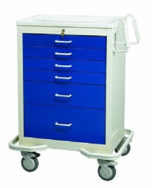 MPD Standard 6 Drawer Anesthesia Cart w/ Lock, Venture Medical Requip.