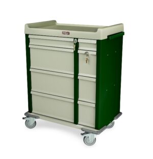 Harloff OptimAL All Aluminum Punch Card Medication Cart w/Key Lock | AL460PC