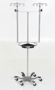MCM 286 Double IV Pole with Steering Wheel and Tray