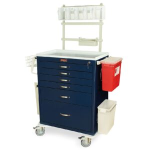 Harloff M-Series Tall Anesthesia Cart w/Deluxe Anesthesia Pack, Venture Medical Requip.